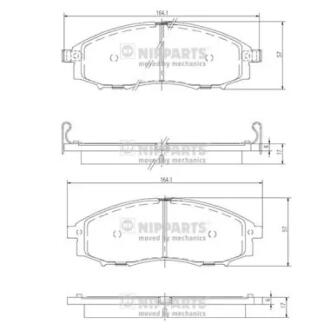 Тормозные колодки к-кт. NIPPARTS J3601088