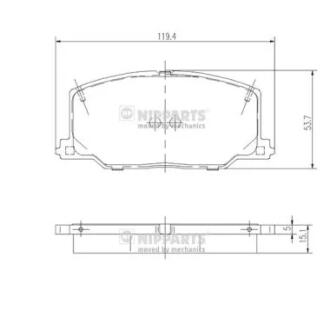 Тормозные колодки к-кт. NIPPARTS J3602037