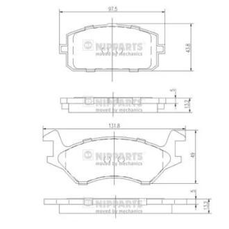 Тормозные колодки к-кт. NIPPARTS J3602041