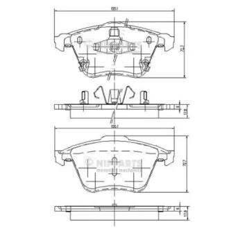 Тормозные колодки к-кт. NIPPARTS J3603067