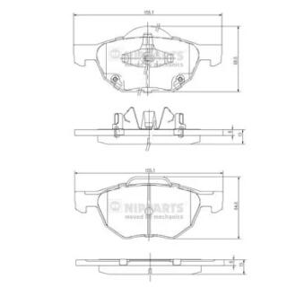 Гальмівні колодки NIPPARTS J3604064