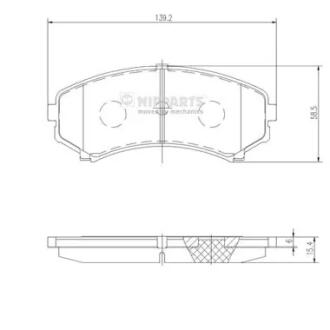 Тормозные колодки к-кт. NIPPARTS J3605039