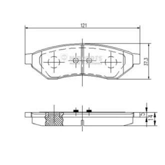 Тормозные колодки к-кт. NIPPARTS J3610902