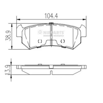 Тормозные колодки к-кт. NIPPARTS J3610903