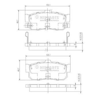 Тормозные колодки дисковые NIPPARTS J3611034