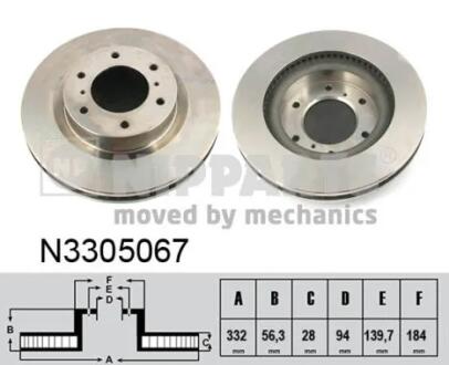 Тормозной диск NIPPARTS N3305067