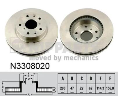 Диск тормозной NIPPARTS N3308020
