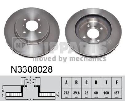 Диск тормозной передний 272mm Swift 2010-- NIPPARTS N3308028