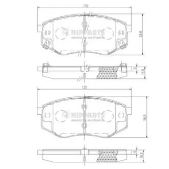Тормозные колодки к-кт. NIPPARTS N3600545