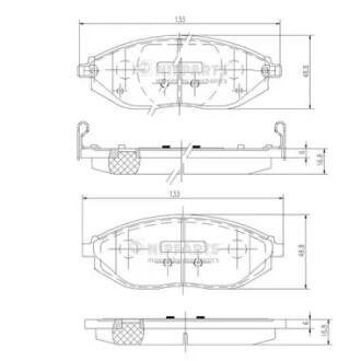 Тормозные колодки дисковые NIPPARTS N3600916