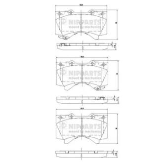 Тормозные колодки к-кт. NIPPARTS N3602136