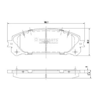 Колодки тормозные диск. Lexus NX; RX 12- NIPPARTS N3602139