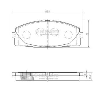Тормозные колодки к-кт. NIPPARTS N3602144