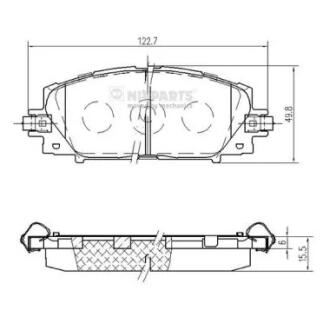 Тормозные колодки дисковые NIPPARTS N3602148