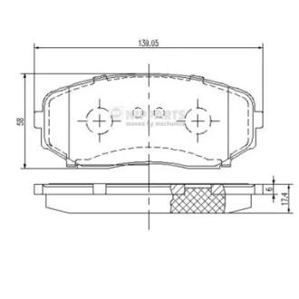 Тормозные колодки к-кт. NIPPARTS N3603070