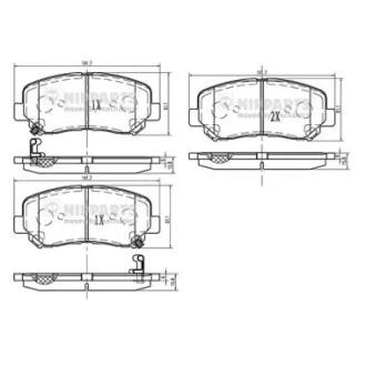 Тормозные колодки к-кт. NIPPARTS N3603073