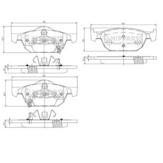 Тормозные колодки к-кт. NIPPARTS N3604067