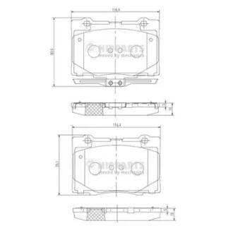 Тормозные колодки к-кт. NIPPARTS N3604070