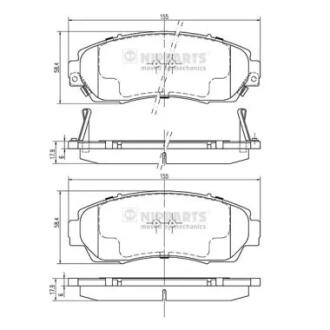Тормозные колодки к-кт. NIPPARTS N3604073