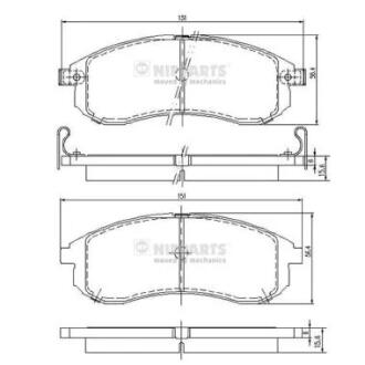 Тормозные колодки дисковые NIPPARTS N3605052