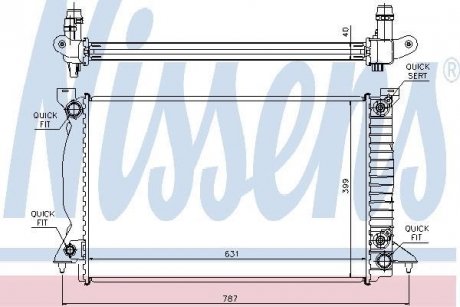 Радиатор охлаждения NISSENS 60314A (фото 1)