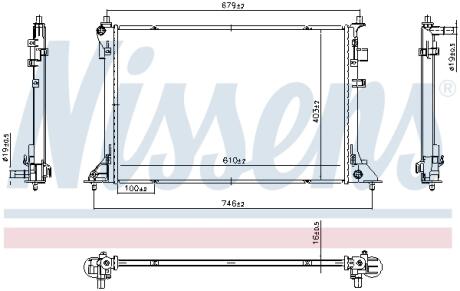 Радіатор охолодження NISSENS 607220