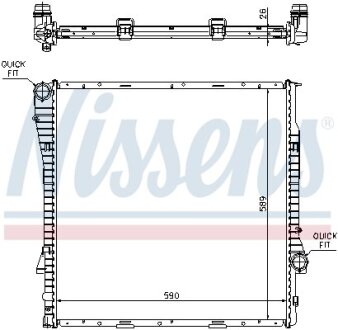 Радіатор охолодження BMW X5 E53 (00-) X5 3.0d NISSENS 60789A