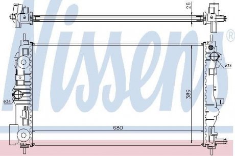 Радиатор охлаждения NISSENS 61676