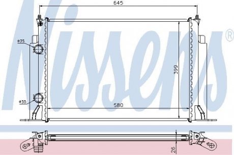 Радиатор охлаждения NISSENS 61885A