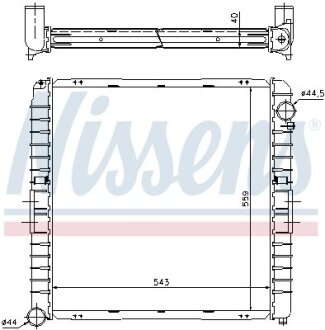 Радиатор системы охлаждения NISSENS 62345A