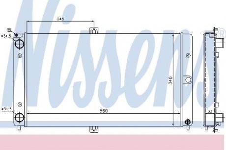 Радіатори вод. охолодж. ВАЗ 2110,-11,-12 (інж.)(вир-во) NISSENS 623552