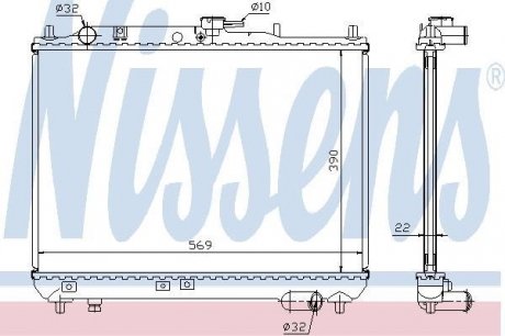 Радиатор охлаждения NISSENS 62409A