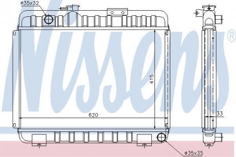 Радiатор NISSENS 62581