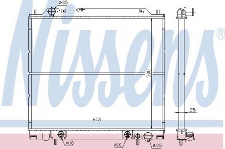 Радиатор охлаждения MITSUBISHI L400 NISSENS 62855