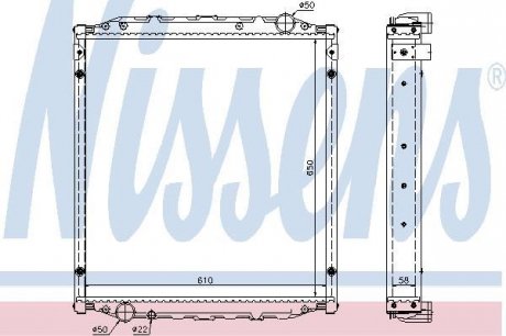 Радиатор системы охлаждения NISSENS 62876A