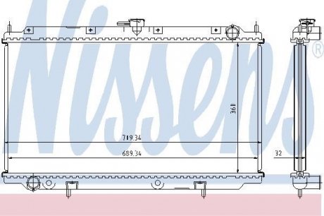 Радіатор охолоджування NISSENS 62923A