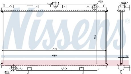 Радиатор системы охлаждения NISSENS 62927A