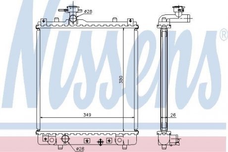 Радиатор NISSENS 63014A