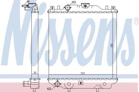 Радіатор охолоджування NISSENS 64174A