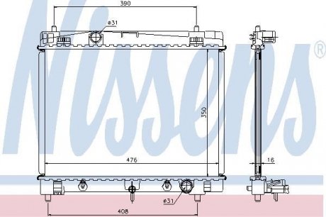 Радиатор охлаждения NISSENS 64682