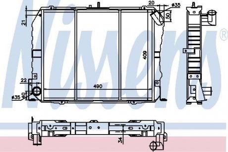 Радиатор охлаждения NISSENS 64737