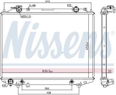 Радиатор охлаждения NISSENS 68535