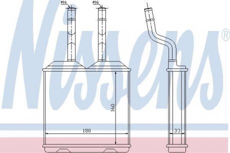 Радіатор системи опалення салона NISSENS 72634