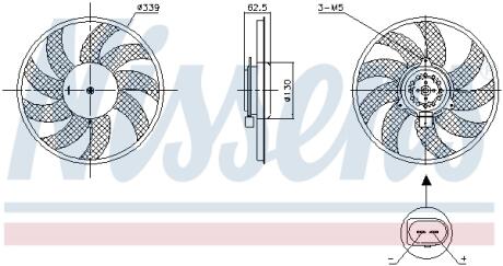 Вентилятор радіатора NISSENS 850105