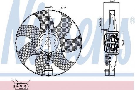 Вентилятор радиатора NISSENS 85543 (фото 1)