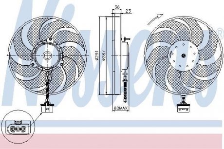 Вентилятор радіатора NISSENS 85545 (фото 1)