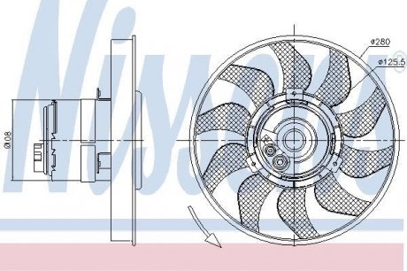 Вентилятор радіатора NISSENS 85619 (фото 1)