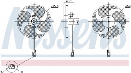 Вентилятор радиатора NISSENS 85947 (фото 1)