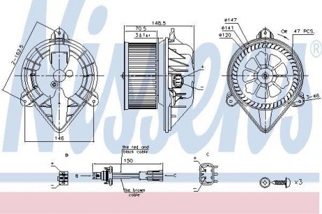 Вентилятор салону NISSENS 87183