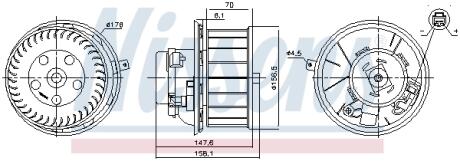 Вентилятор салону NISSENS 87643